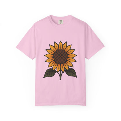 Sunflower Flash Tattoo Tee – Comfort Colors Unisex Garment-Dyed T-Shirt