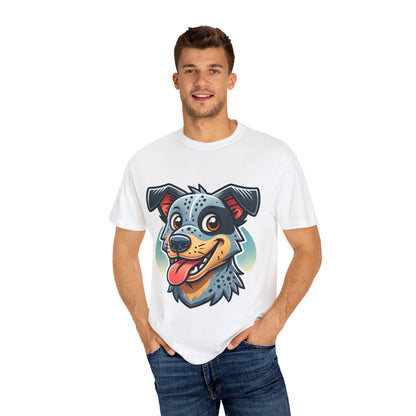 Comfort Colors Unisex Garment-Dyed T-Shirt | Hand-Drawn Blue Heeler (Australian Cattle Dog) Graphic Tee