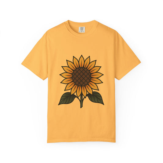 Sunflower Flash Tattoo Tee – Comfort Colors Unisex Garment-Dyed T-Shirt