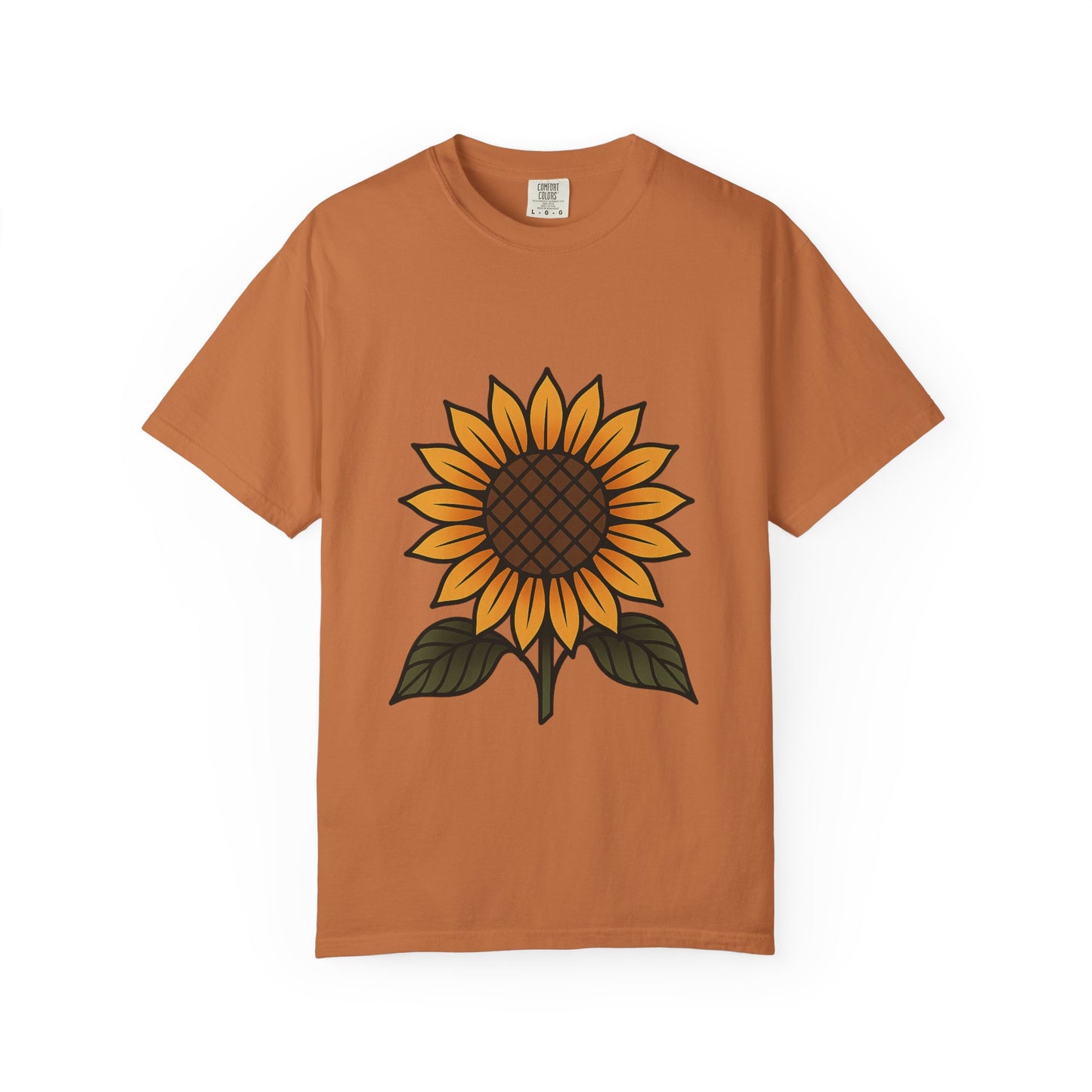 Sunflower Flash Tattoo Tee – Comfort Colors Unisex Garment-Dyed T-Shirt