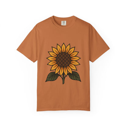 Sunflower Flash Tattoo Tee – Comfort Colors Unisex Garment-Dyed T-Shirt