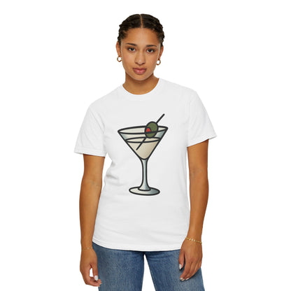 Classic Martini Glass Tee – Comfort Colors Unisex Garment-Dyed T-Shirt