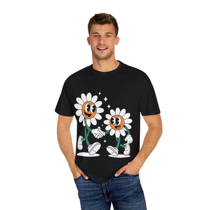 Flower Friends Tee – Retro Cartoon Daisy T-Shirt