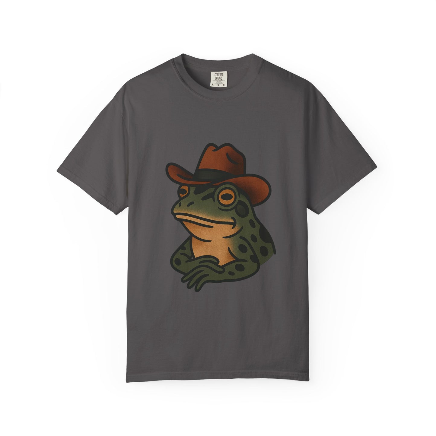 Cowboy Frog Tattoo Tee – Comfort Colors Unisex Garment-Dyed T-Shirt