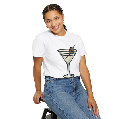 Classic Martini Glass Tee – Comfort Colors Unisex Garment-Dyed T-Shirt