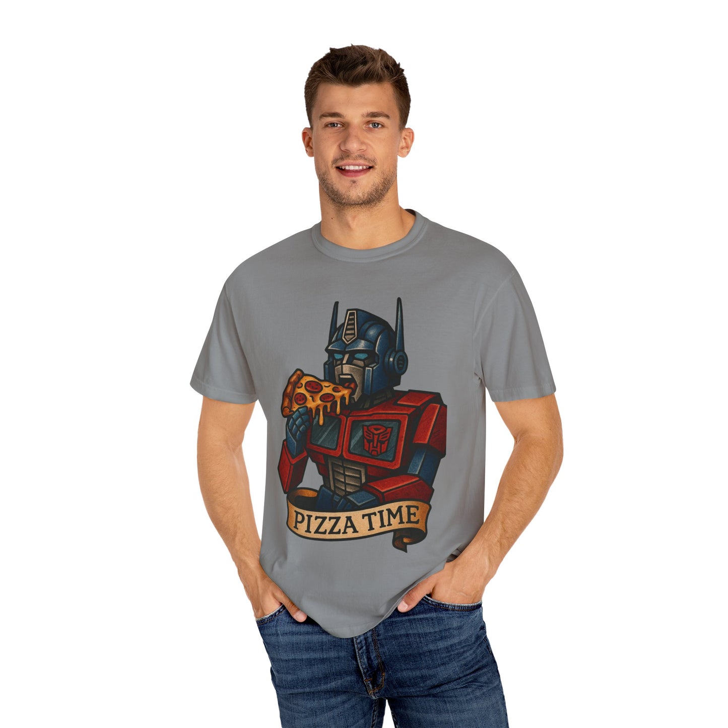Pizza Time Bot Tee – Comfort Colors Unisex Garment-Dyed T-Shirt