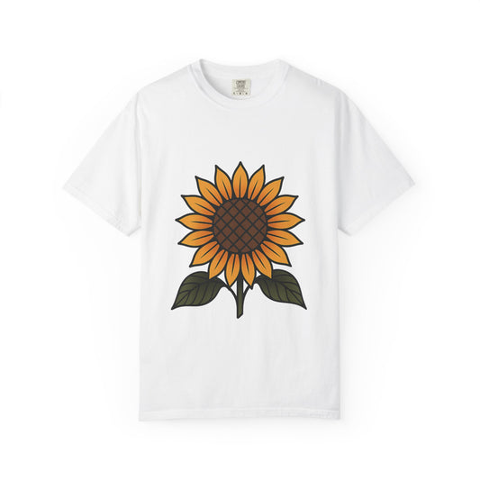 Sunflower Flash Tattoo Tee – Comfort Colors Unisex Garment-Dyed T-Shirt