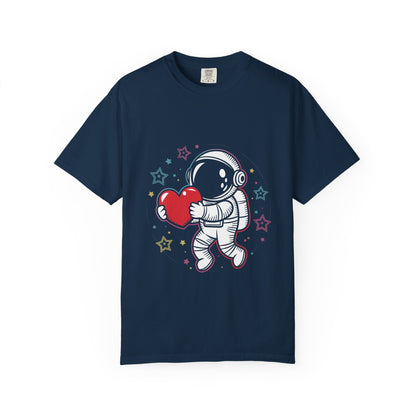 Space Love Astronaut Tee – Cute Heart and Stars Shirt