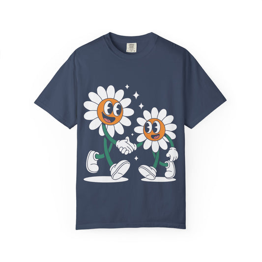 Flower Friends Tee – Retro Cartoon Daisy T-Shirt