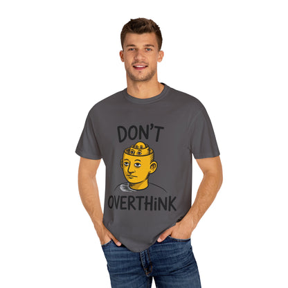 Don’t Overthink It Tee – Surreal Head Illustration Shirt