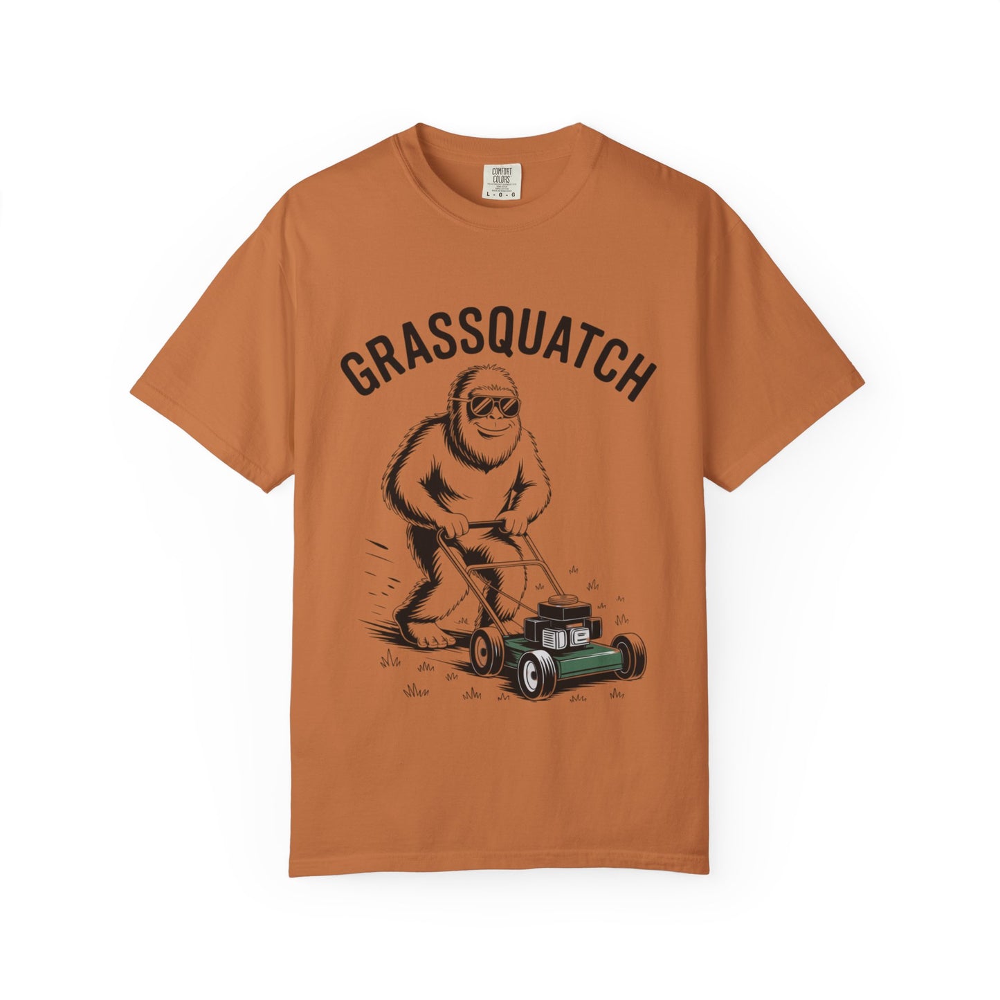 Grassquatch Lawn Mowing Tee – Funny Bigfoot Yardwork Shirt