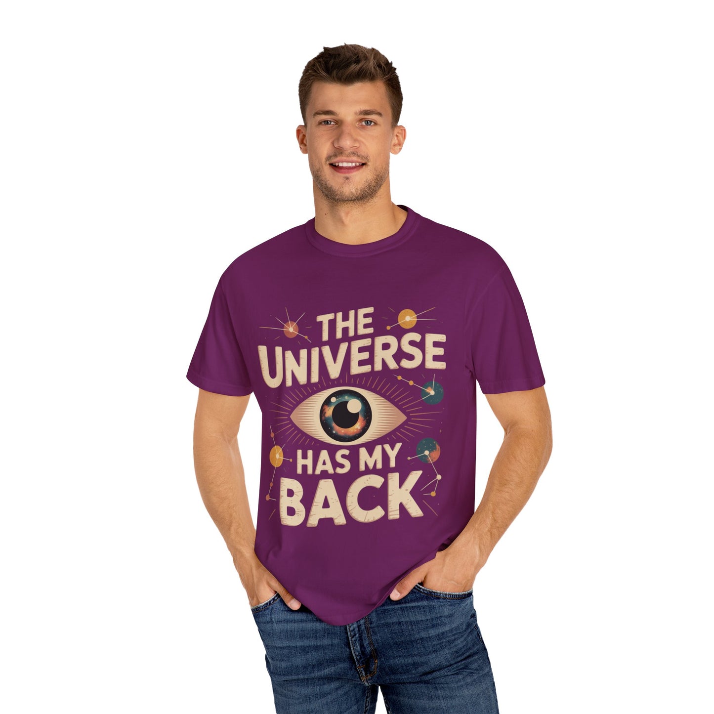 The Universe Has My Back Tee – Cosmic Eye Spiritual Comfort Colors T-Shirt