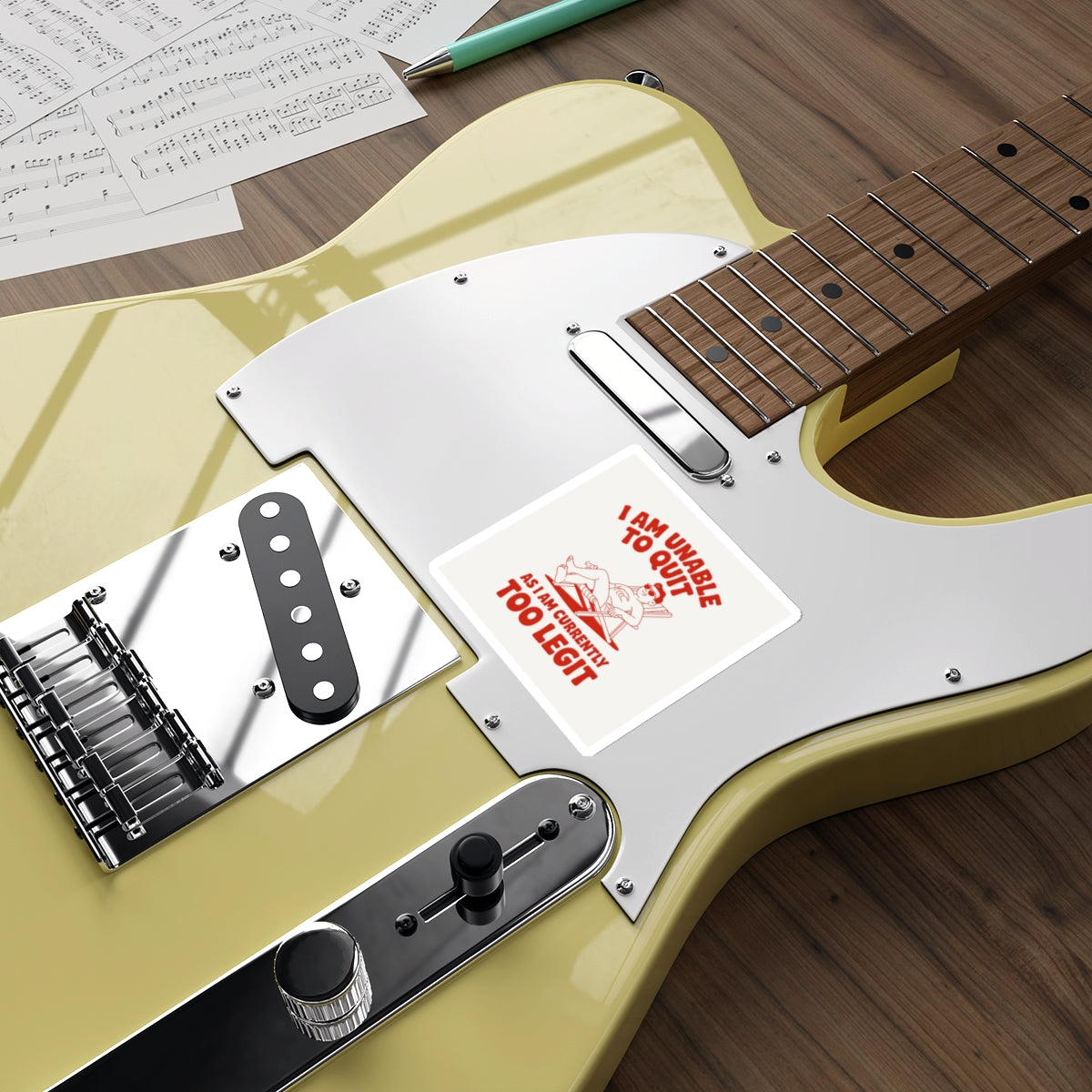 Too Legit to Quit Sticker – Die-Cut Vinyl Sticker
