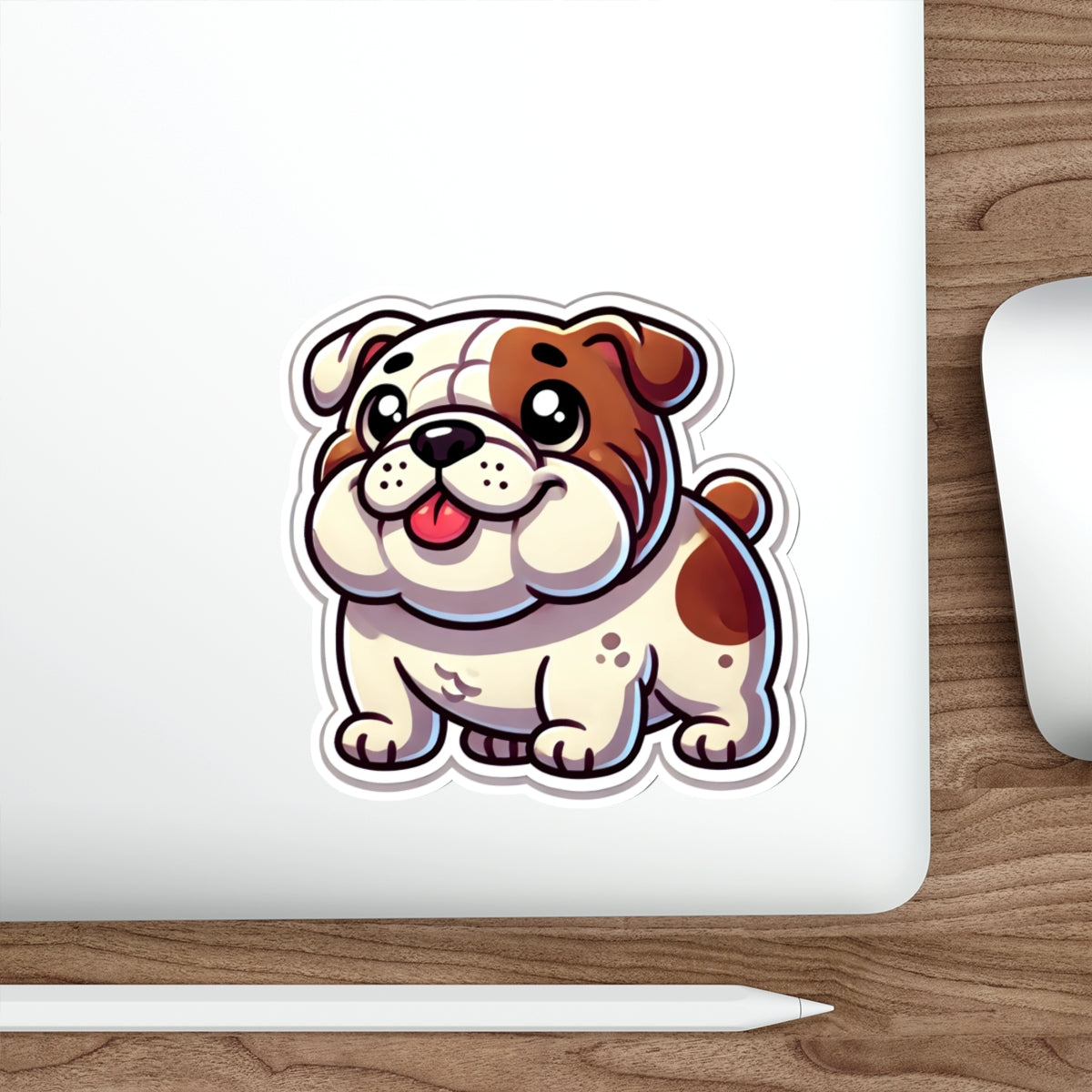 Cartoon Bulldog Sticker – Cute Chubby Puppy Vinyl Decal