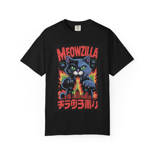 Meowzilla Tee – Retro Cat Kaiju Comfort Colors T-Shirt