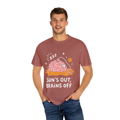 Sun’s Out, Brains Off Tee – Funny Summer Beach Brain Shirt