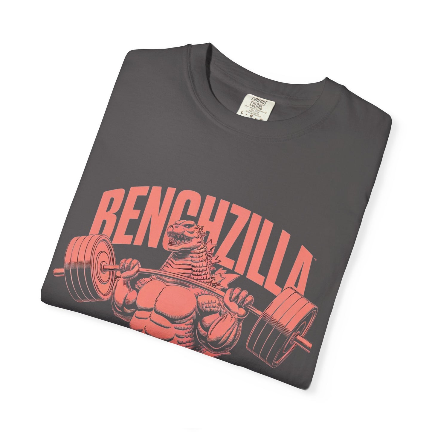 Benchzilla Gym Tee – Godzilla Lifting Parody Shirt