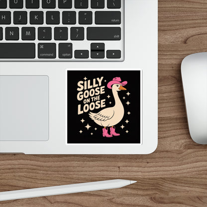 Silly Goose on the Loose Sticker – Die-Cut Vinyl Sticker