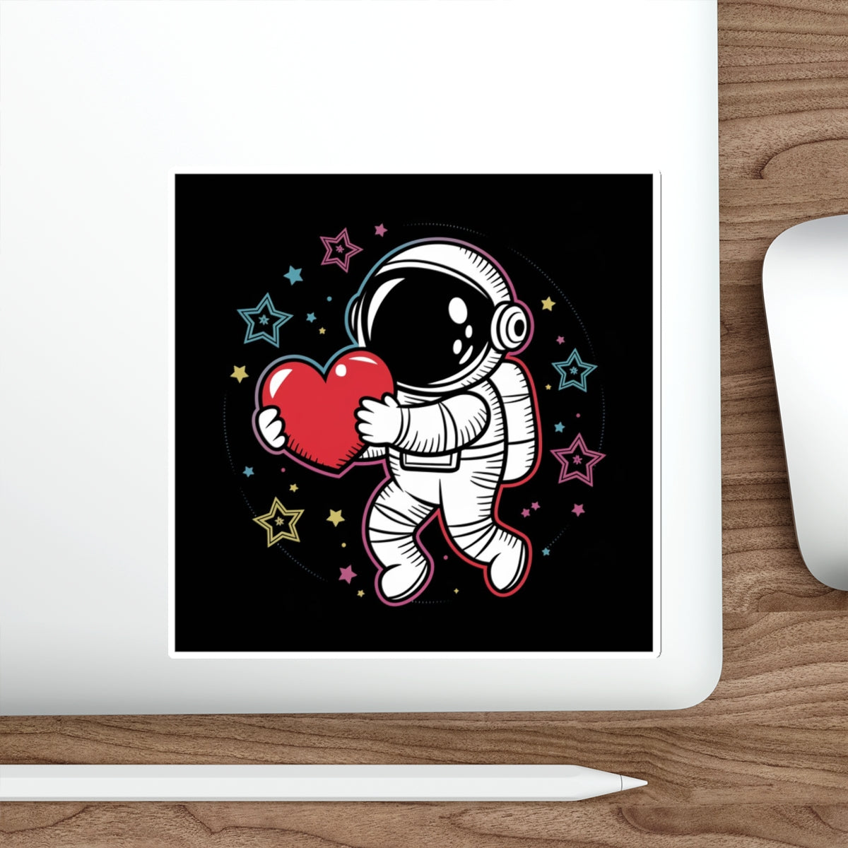 Space Love Astronaut Sticker – Die-Cut Vinyl Sticker