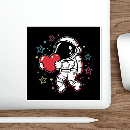 Space Love Astronaut Sticker – Die-Cut Vinyl Sticker
