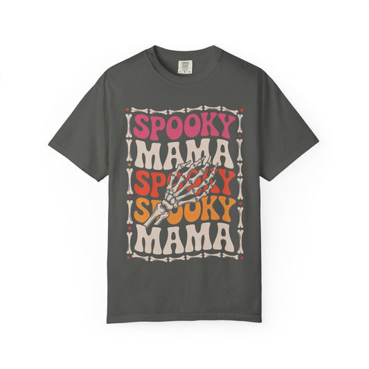 Spooky Mama Tee – Retro Halloween Skeleton Shirt