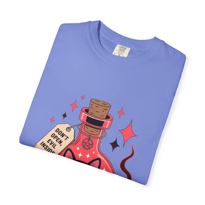 Evil Cat Potion Tee – Gothic Bottle Familiar Comfort Colors T-Shirt