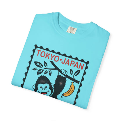 Tokyo Banana Gorilla Tee – Japanese Stamp-Inspired Comfort Colors T-Shirt