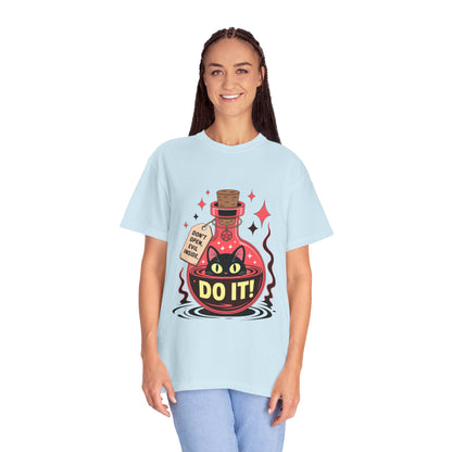 Evil Cat Potion Tee – Gothic Bottle Familiar Comfort Colors T-Shirt