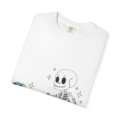 Dino Walk Tee – Skeleton Walking Rainbow Dinosaur Shirt