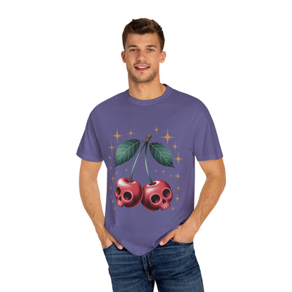 Cherry Skulls Tee – Dark Fruit Comfort Colors Graphic T-Shirt