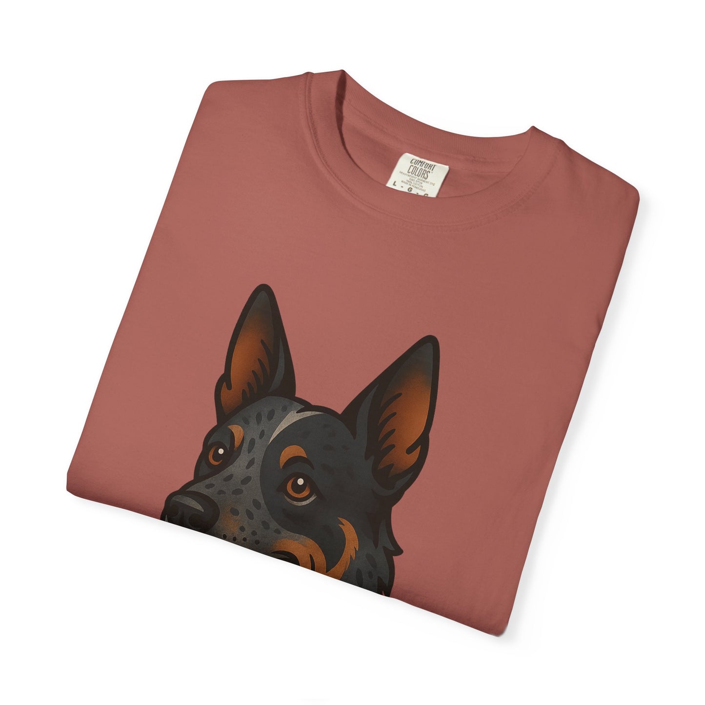Australian Cattle Dog Floral Tattoo Tee – Comfort Colors Unisex Garment-Dyed T-Shirt