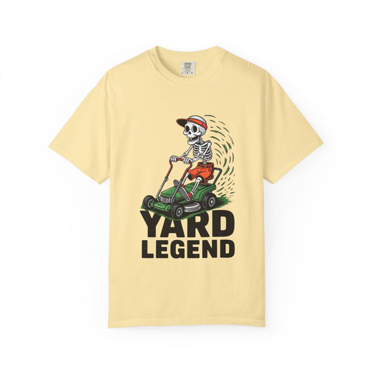 Yard Legend Skeleton Tee – Funny Lawn Mowing Comfort Colors T-Shirt