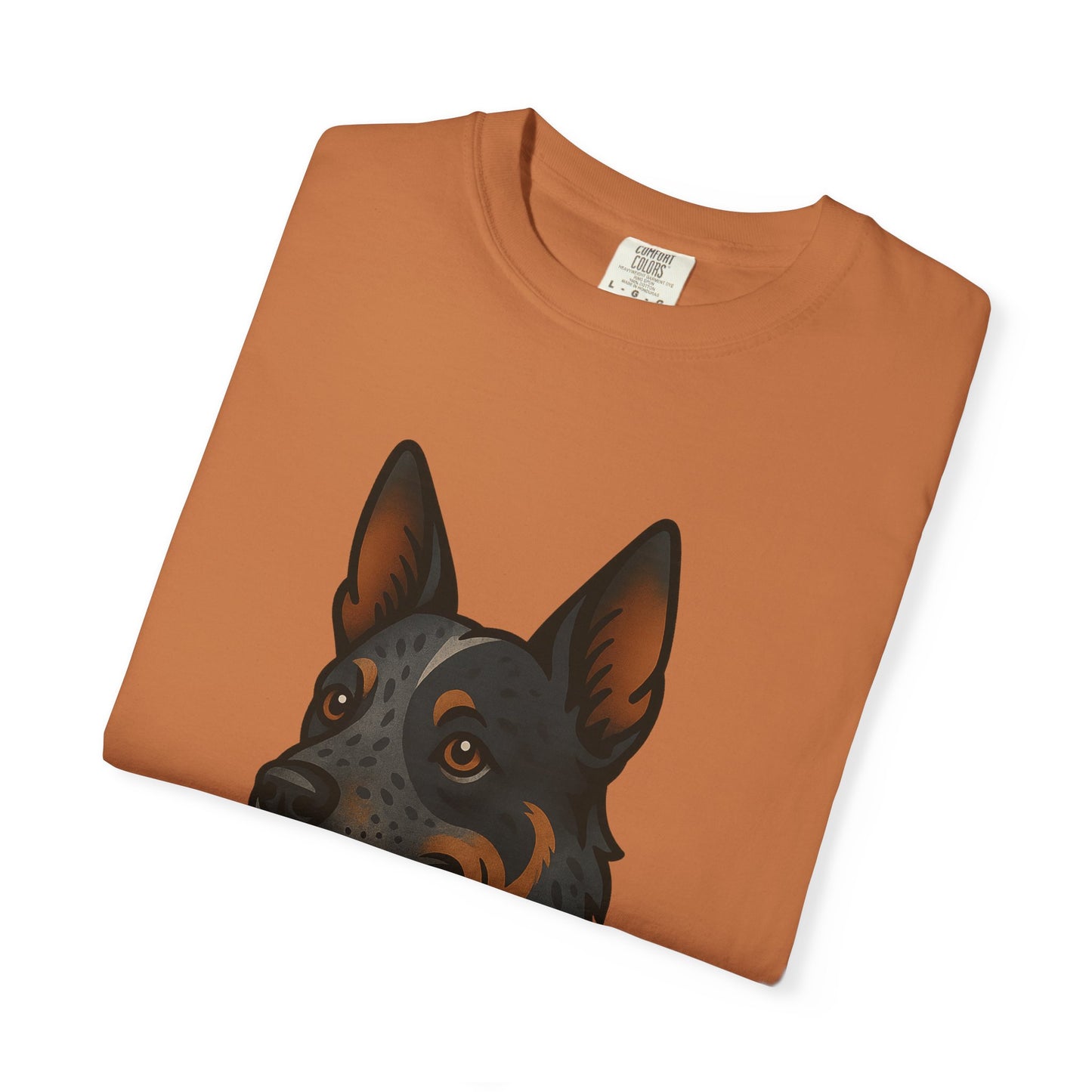Australian Cattle Dog Floral Tattoo Tee – Comfort Colors Unisex Garment-Dyed T-Shirt