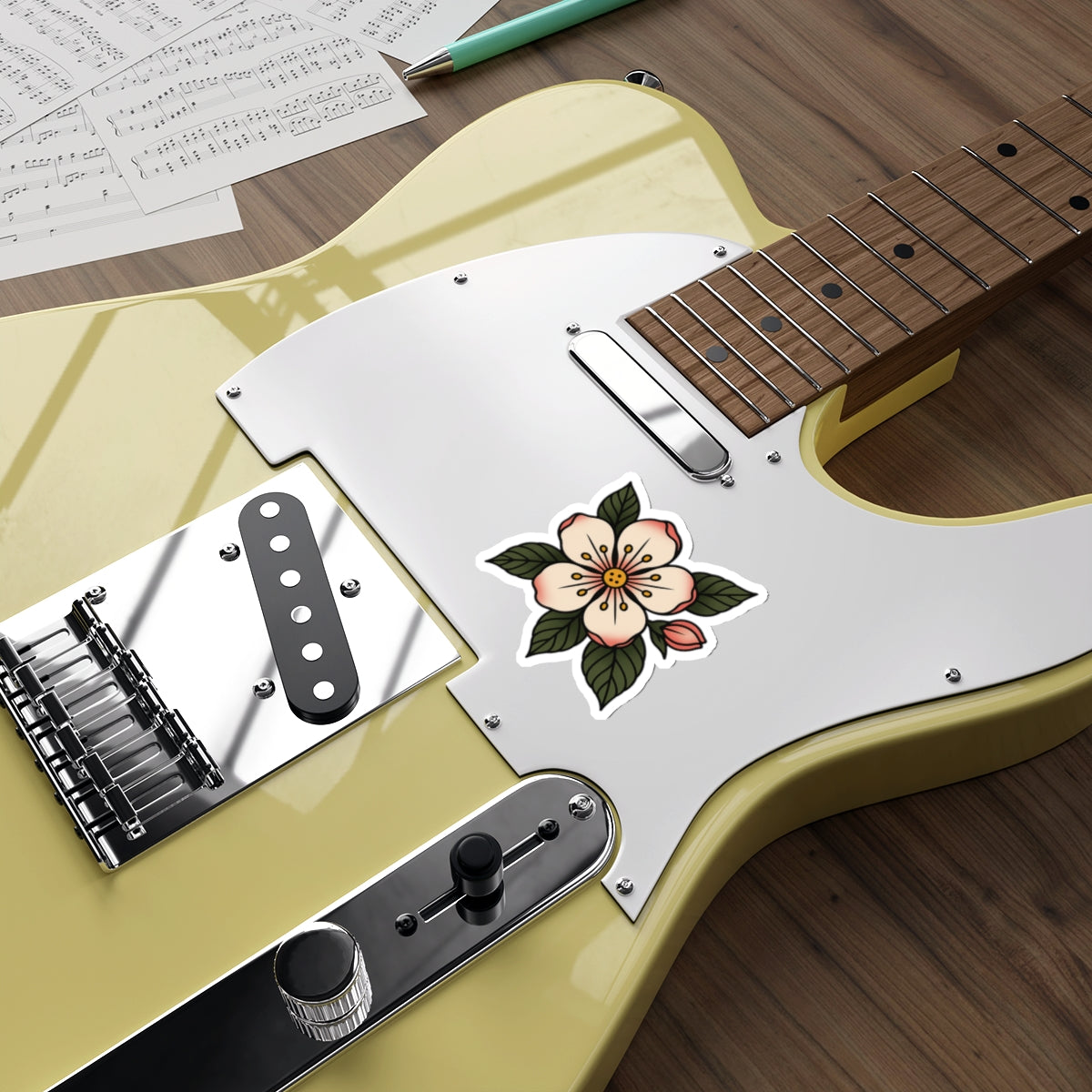 Traditional Blossom Tattoo Sticker