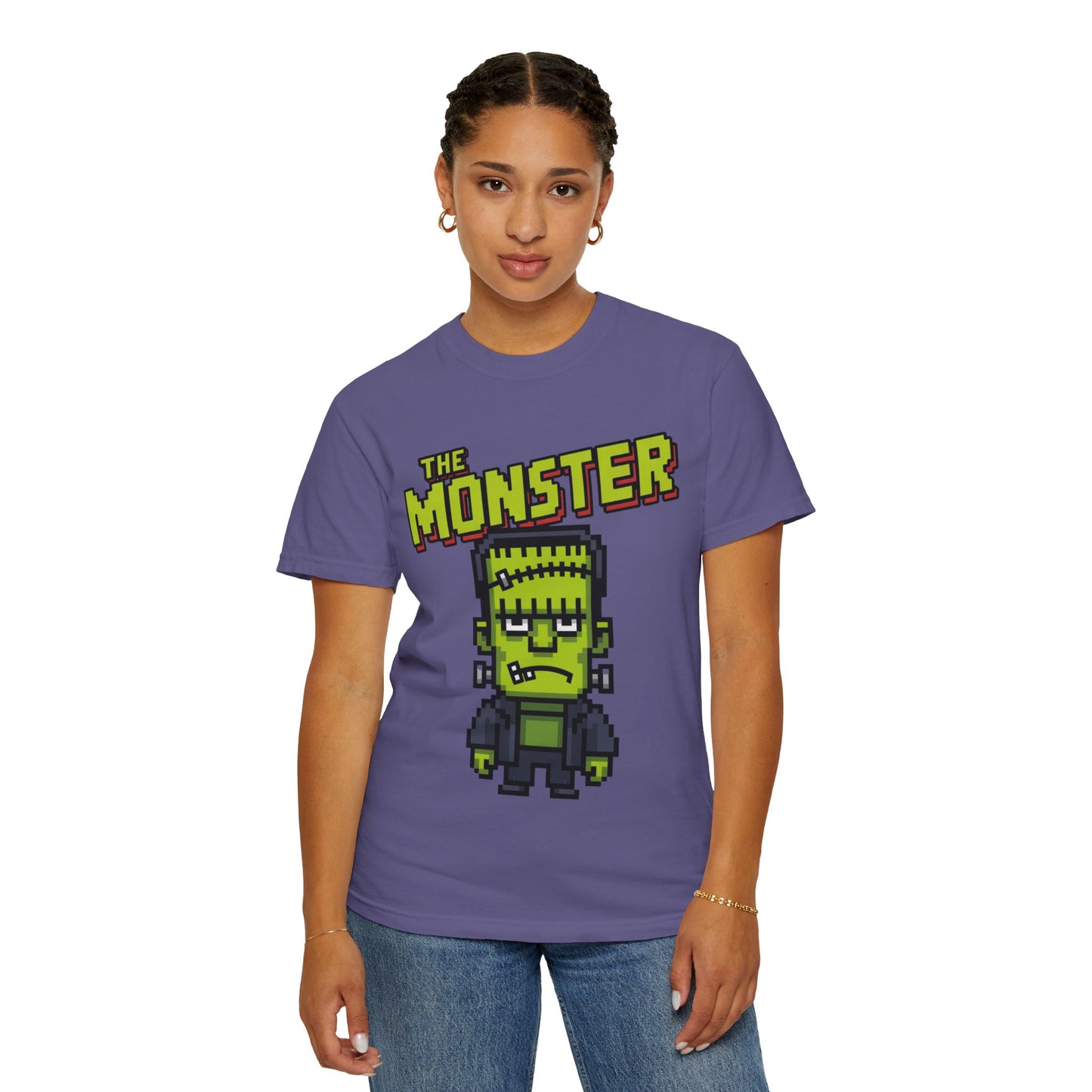 The Monster Pixel Art Tee – Retro Frankenstein Gaming Shirt