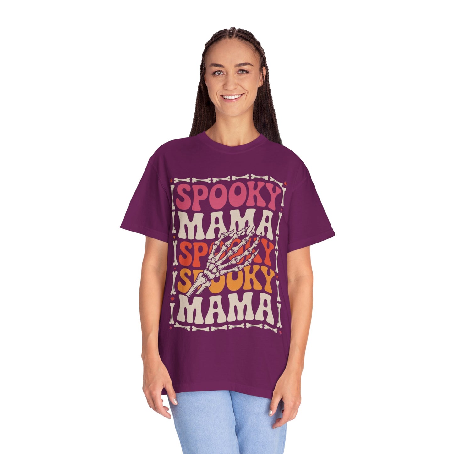 Spooky Mama Tee – Retro Halloween Skeleton Shirt