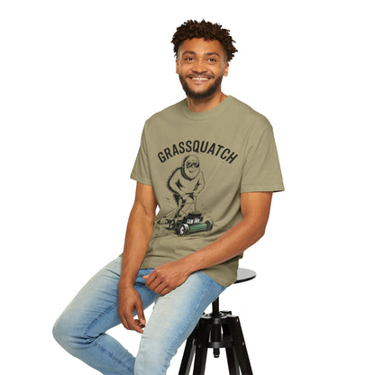 Grassquatch Lawn Mowing Tee – Funny Bigfoot Yardwork Shirt