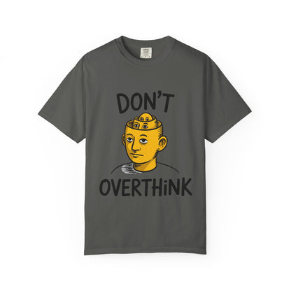 Don’t Overthink It Tee – Surreal Head Illustration Shirt