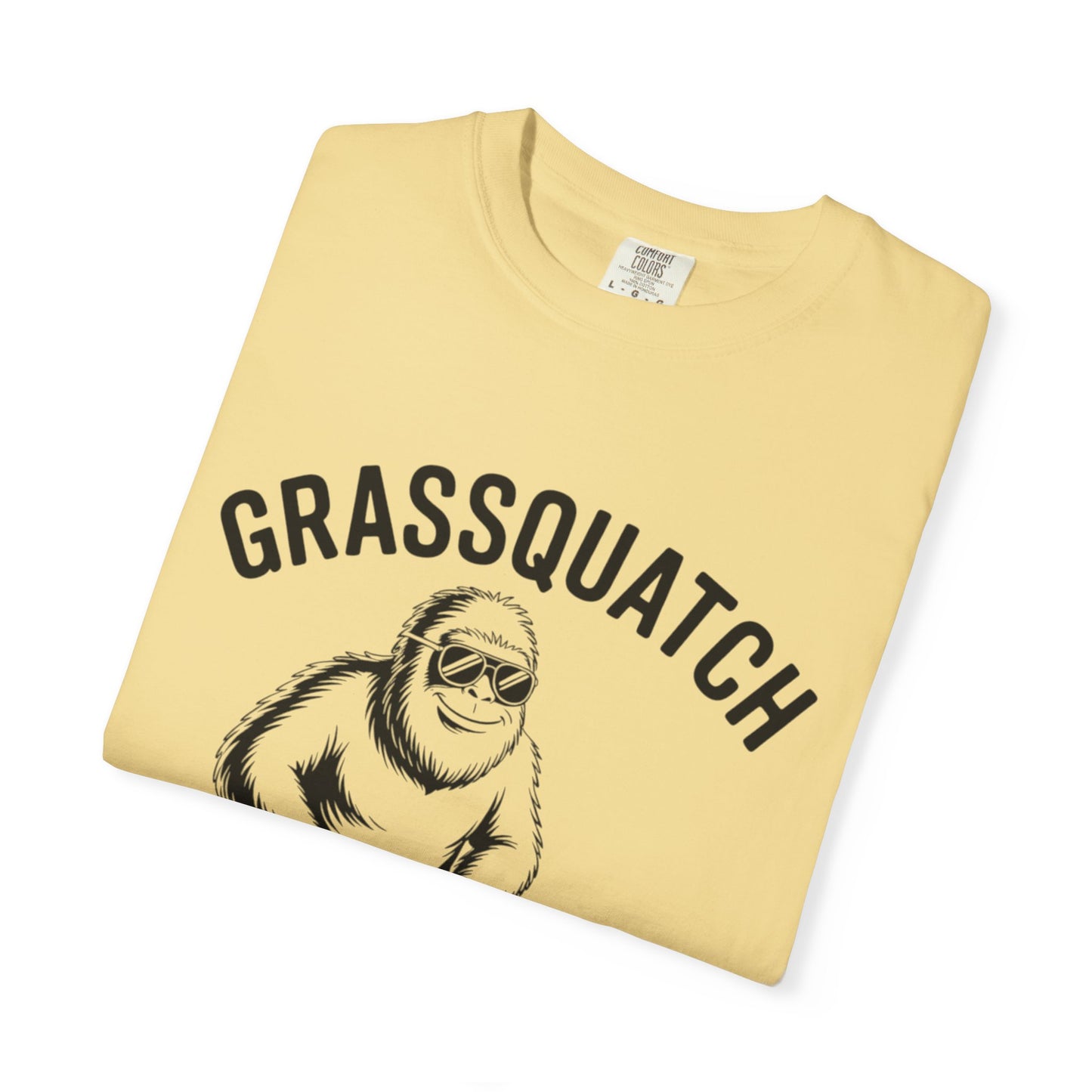 Grassquatch Lawn Mowing Tee – Funny Bigfoot Yardwork Shirt