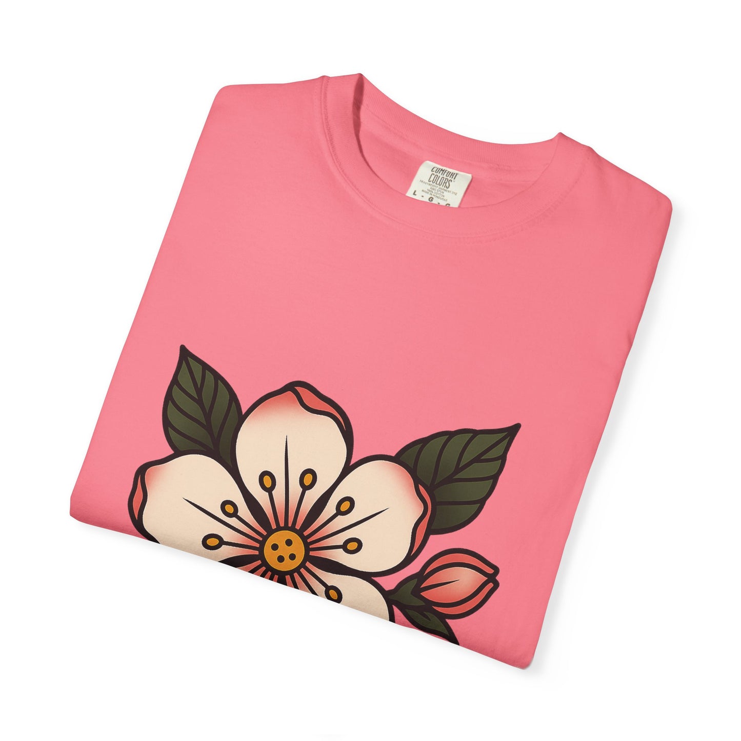 Traditional Blossom Tattoo Tee – Comfort Colors Unisex Garment-Dyed T-Shirt