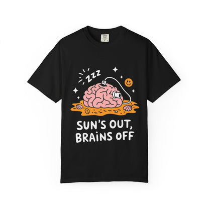 Sun’s Out, Brains Off Tee – Funny Summer Beach Brain Shirt