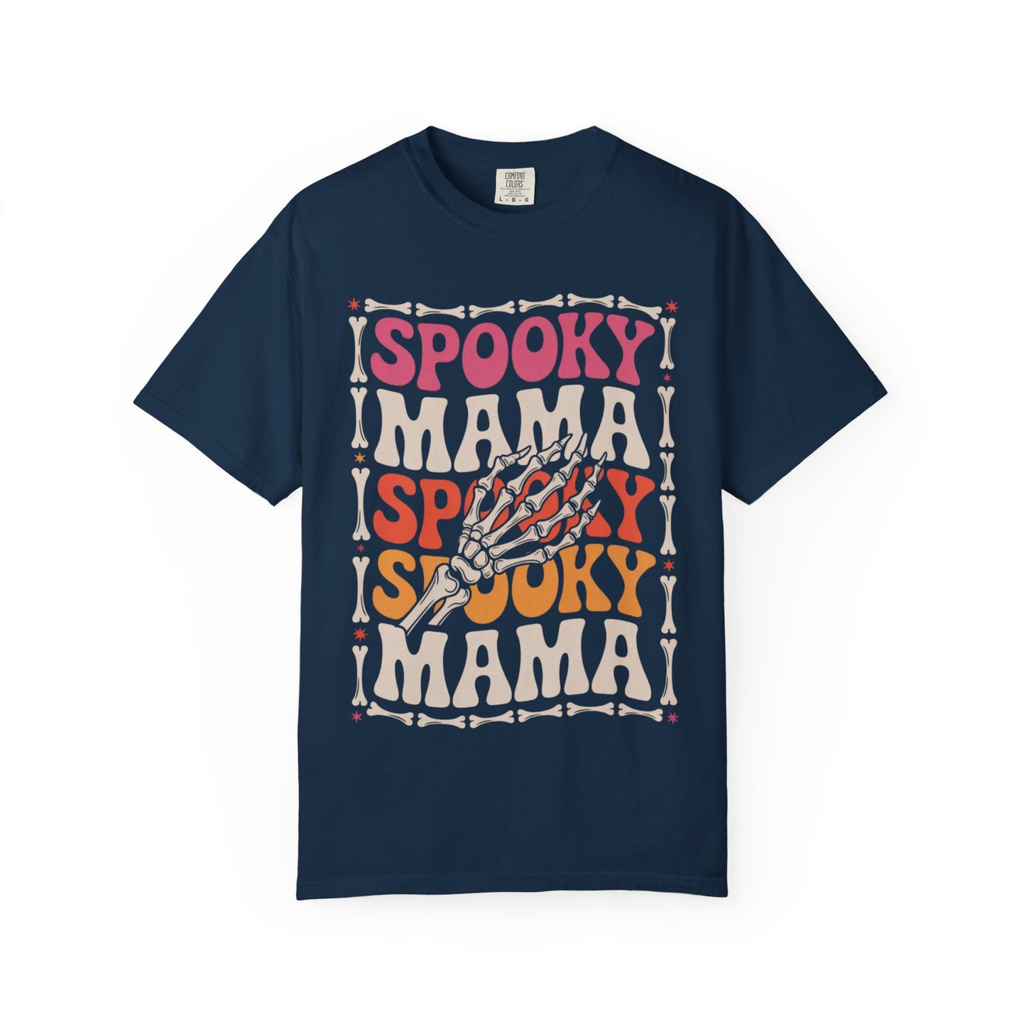 Spooky Mama Tee – Retro Halloween Skeleton Shirt