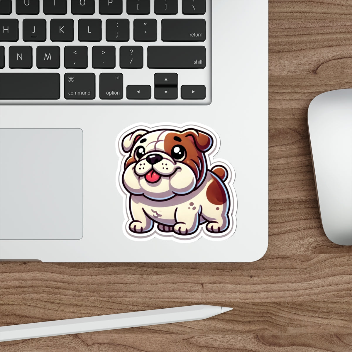 Cartoon Bulldog Sticker – Cute Chubby Puppy Vinyl Decal