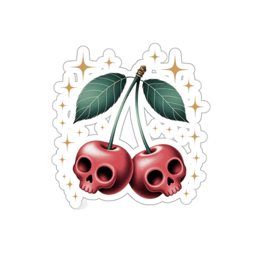 Cherry Skulls Sticker – Die-Cut Vinyl Sticker