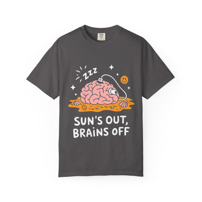 Sun’s Out, Brains Off Tee – Funny Summer Beach Brain Shirt
