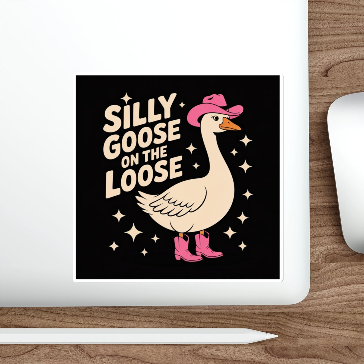 Silly Goose on the Loose Sticker – Die-Cut Vinyl Sticker