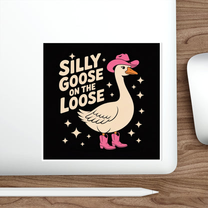 Silly Goose on the Loose Sticker – Die-Cut Vinyl Sticker