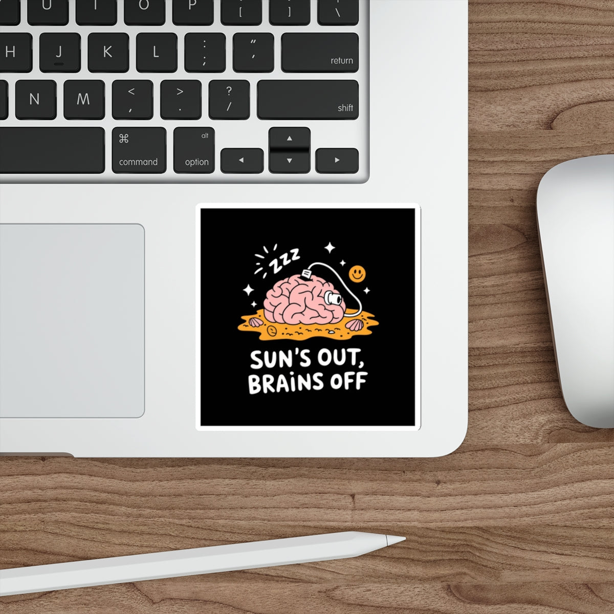 Sun’s Out, Brains Off Sticker – Die-Cut Vinyl Sticker