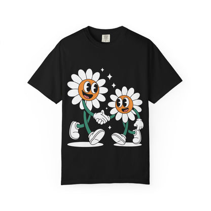 Flower Friends Tee – Retro Cartoon Daisy T-Shirt