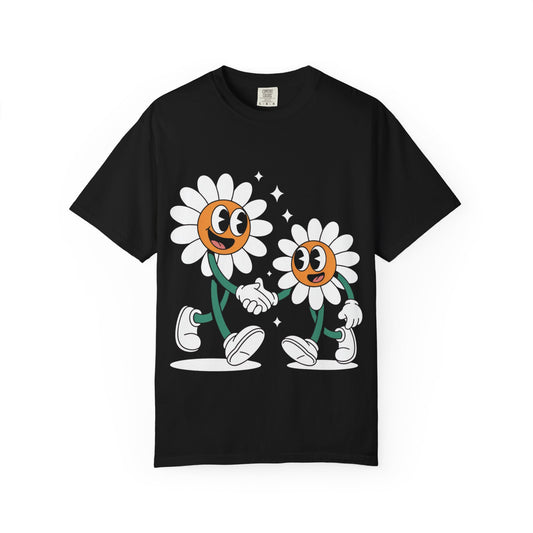 Flower Friends Tee – Retro Cartoon Daisy T-Shirt